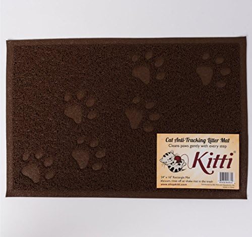 Kitti Cat Litter Anti Tracking Mats, Rectangle, Brown