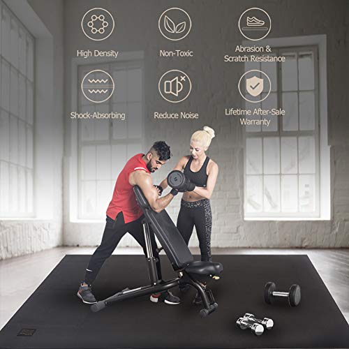 GXMMAT Extra Large Exercise Mat 10'x6'x7mm, Ultra Durable Workout Mats
