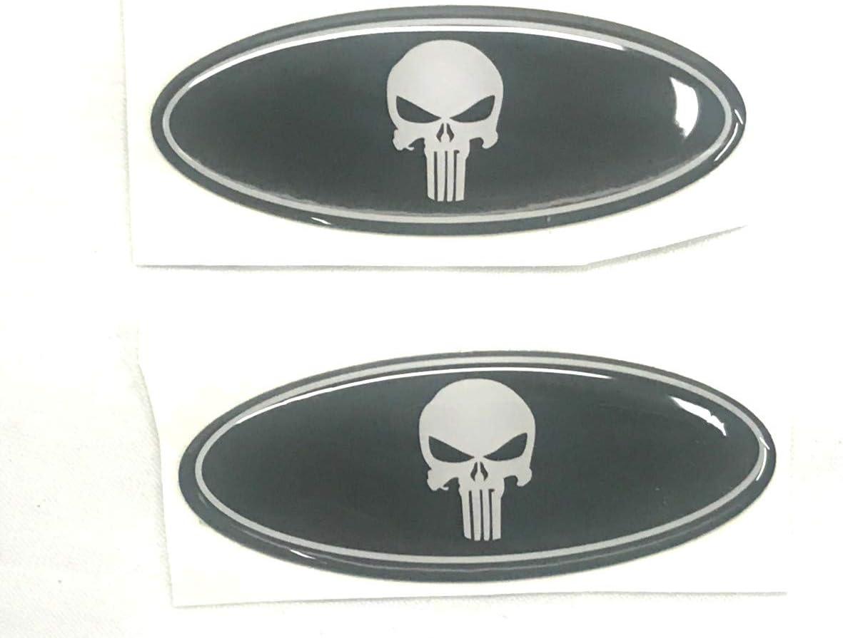 0.875in x 2.25in 2 PCS Steering Wheel Logo Emblem Badge Overlay Decal
