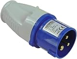 Faithfull PLUG16AMP 240V 16A Replacement Blue Plug for Trailing Leads view 2