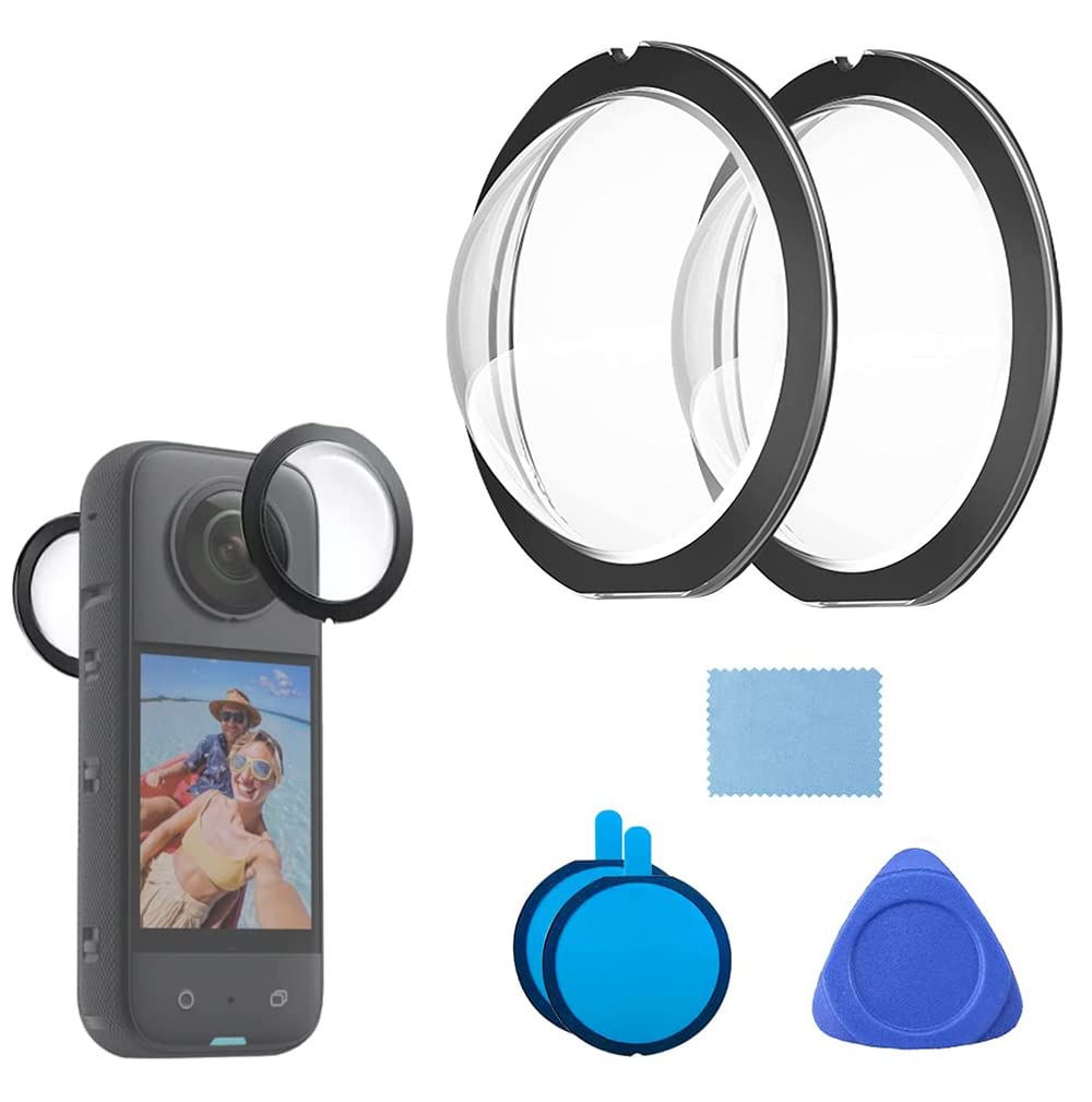 LINGHUANG Lens Cap Protective Cover for Insta360 X3 Camera, Lens Protection Cover Scratch Resistant High Transmittance