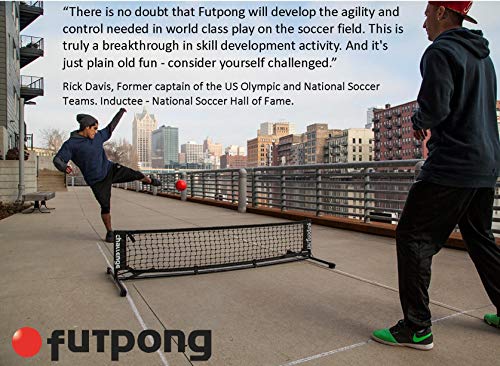 Futpong Pro Set - Portable Skill Development Game, Includes 6' Wide net, Official Ball, Carrying Bag & Rules - Thumbnail 2