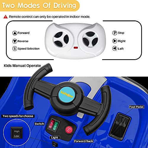 Kidzone 12V 2 Driving Mode (Steering Wheel/Joystick) Ride On Bumper Car