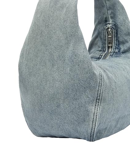 LIEBESKIND BERLIN bolso de hombro Farrah Hobo Bag Blue Denim gris azulado