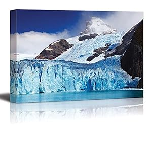 Canvas Prints Wall Art - Spegazzini Glacier, Argentino Lake, Patagonia, Argentina | Modern Wall Decor/Home Decoration Stretched Gallery Canvas Wrap Giclee Print. Ready to Hang - 12" x 18"