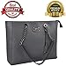 Laptop Tote,15.6 IN Top Zip Large Laptop Bag PU Leather Multi-Function Shoulder Bag with Sturdy Lengthen Chain-link Straps for Women