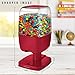 SHARPER IMAGE Motion Activated Candy Dispenser for Small Gumballs, Nuts, Snacks, Touchless Hands-Free Sensor Detector Easy Fill Treat Canister for Kids/Adults, Battery Operated for Home/Office (Red)