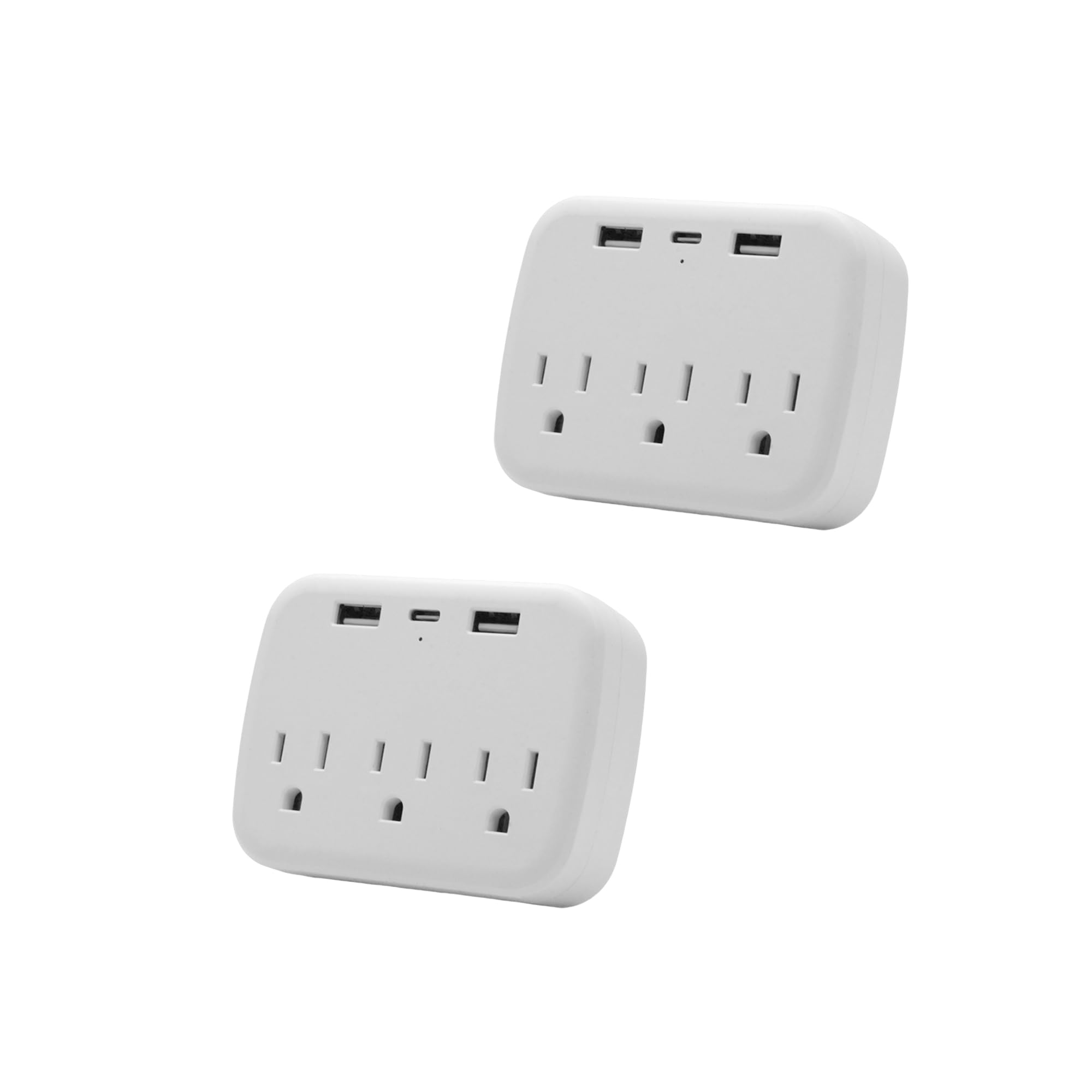 Photo 1 of 2 Pack Multi Plug Outlet Splitter with USB,Surge Protector Outlet Extender with 3 Wall Outlets 4 USB Wall Charger(2 USB C), ETL Listed,Small Outlet Adapter Plug Extender for Travel