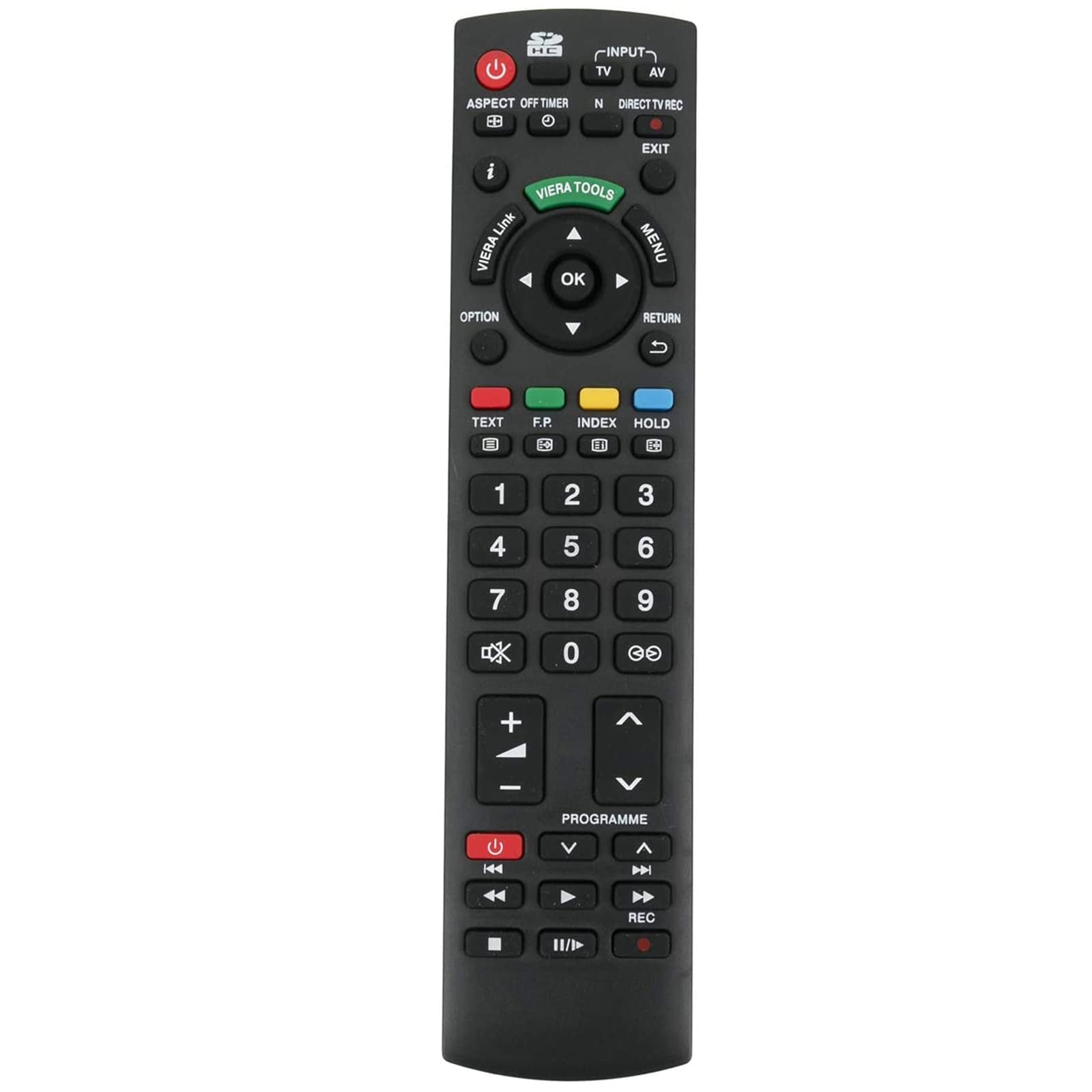 VINABTY N2QAYB000350 Replacement Remote Control Compatible with Panasonic Viera TV TX-L37X15P TX-PR37C10 TX-L32X15PS TX-P42S11B TX-P50S11B TX-L32X15P