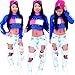 U-WARDROBE Casual Hoodie Literal Printing Sport Crop Top Sweatshirt Jumper Pullover Tops