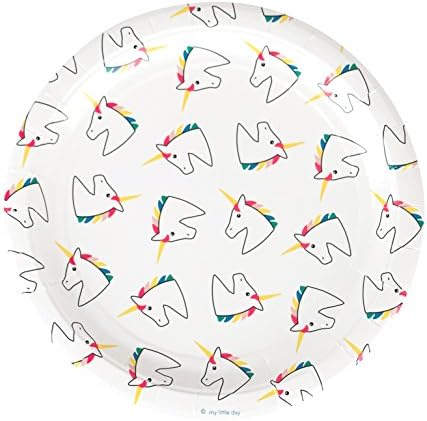My Little Day Unicorn Paper Dinnert Plates