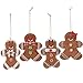 Sea Team Assorted Clay Figurine Ornaments Traditional Gingerbread Man Doll Gingerman Hanging Charms Christmas Tree Ornament Holiday Decorations, 4.5 inches, Set of 4