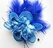 Kathyclassic Women's Fascinators Hat Hair Clip Feather Wedding Headware Bridal 1920s Headpiece (Royal Blue)