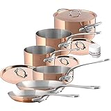Mauviel M150S - 10 Piece Set - (6131.25, 6113.20, 6110.21, 6110.17, 6111.25, 6113.26, 2700.02)