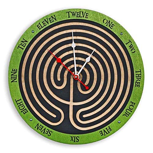 Maze II (Labyrinth) wooden Wall Clock Handcrafted unique