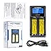 Victagen Universal Battery Charger,LCD Display Rapid Charger Smart Charger for Rechargeable Batteries Ni-MH Ni-Cd AA AAA AAAA RCR123A RCR123 IMR 10440 and All Kinds of Cylindrical Rechargeable Battery