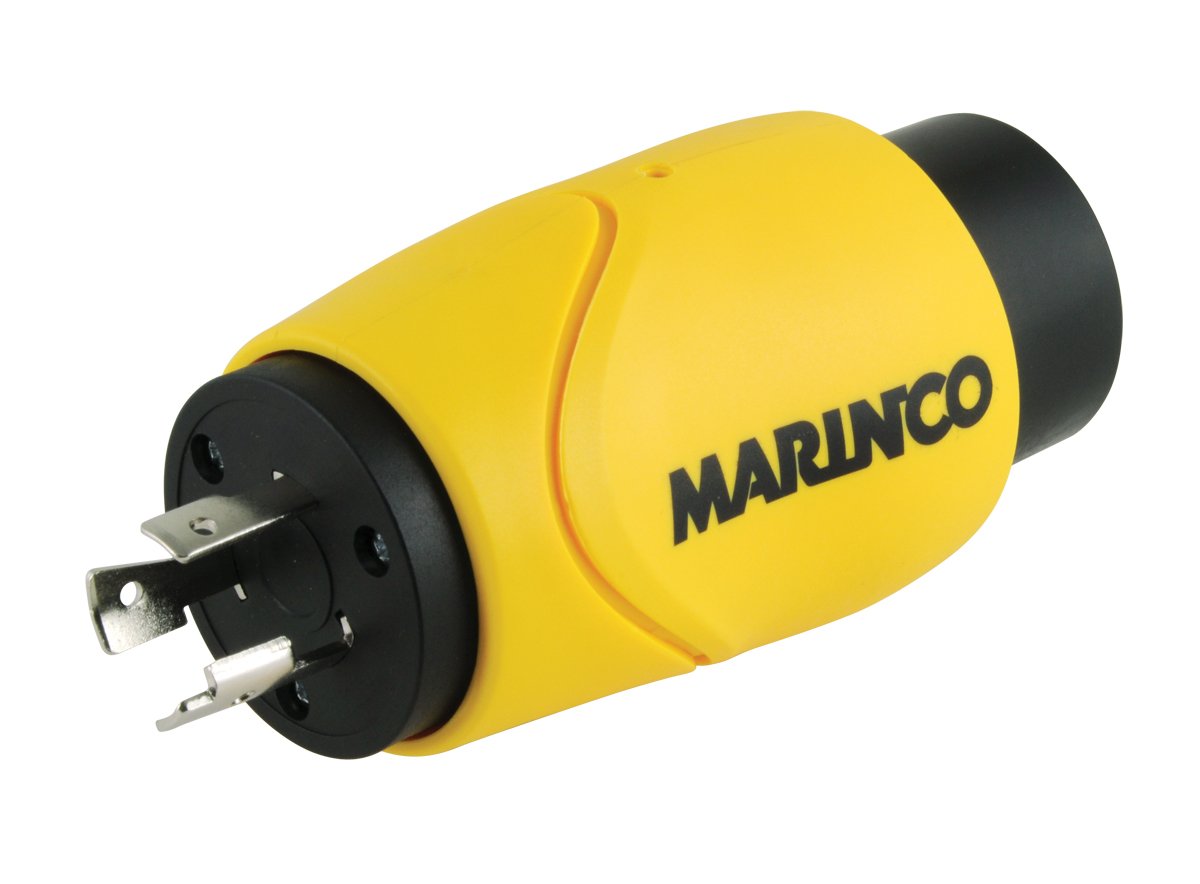 Marinco S20-30 Straight Adapter, 20A 125V Male To 30A 125V Female Image