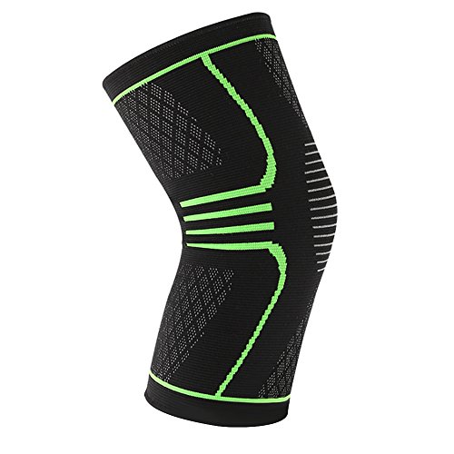 Jisoncase Knee Compression Sleeve Support Knee Socks for Pain Relief, Meniscus Tear, Arthritis, Injury Knee Pads for Running, Basketball, Cycling, Fitness, Men and Women (Green, S(35-47.5 kg))