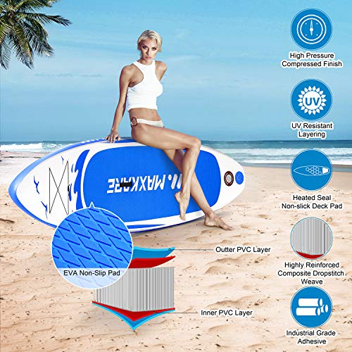 MaxKare Stand Up Paddle Board Inflatable SUP W Standup Paddle Board