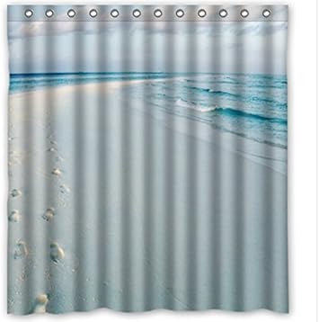Amazon Com Waterproof Shower Curtain Jumbo Ocean Blue Series