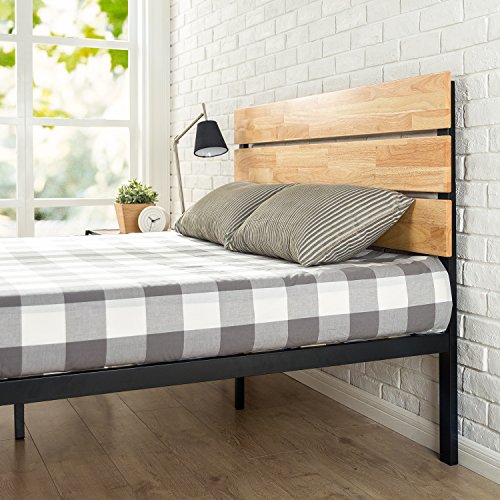 Купить Zinus Sonoma Metal & Wood Platform Bed with Wood Slat Support в