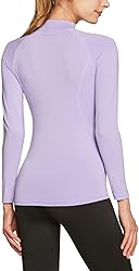 TSLA Women's Thermal Long Sleeve Tops, Mock Turtle