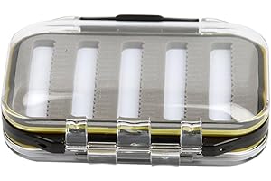 Yardwe Waterproof Double-sided Pocket Size Fly Box with Serrated Edge Fishing Fly Box Accessories Storage