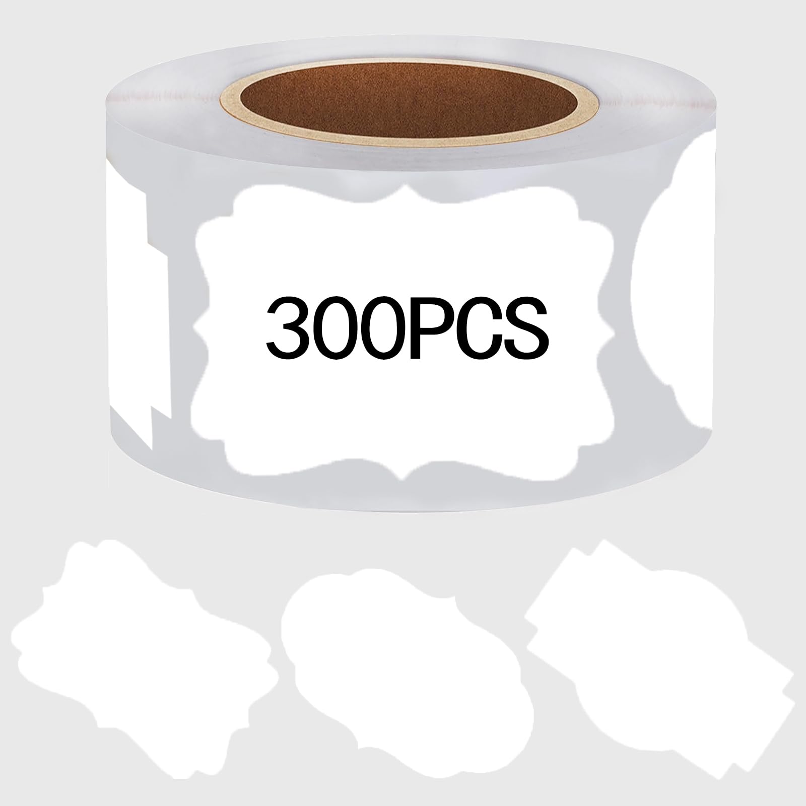 Photo 1 of 300 Pcs 2'' x 3''White Labels Stickers Self-Adhesive Customize Holiday Present Stickers Labels for Jars, Christmas Gift, Name Tags, Mason Jars Christmas Stickers