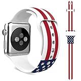 Apple watch band,Soft Silicone Sport Style Replacement for 38mm Apple Watch All Models - 2 Lengths