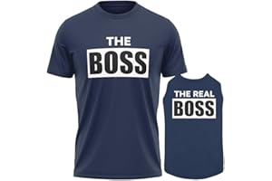 APPARELYN The Boss - Adorable Dog & Owner Matching Outfits - Soft Premium Dog Shirt Bundle - Great Gift for Holidays - Navy Blue