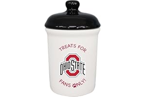 The Memory Company | Licensed NCAA Treats for Team Fans Only Ceramic Pet Treat Canister