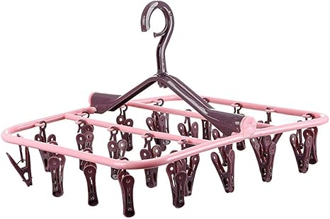 Amazon Co Jp 洗濯物ハンガー 多機能ハンガー ポーリッシュ ピンチが割れにくいステンレス角ハンガー 24個 ネイビー 自立フック 収納簡単 衣類ハンガー スリム 360回転 レッド ホーム キッチン