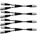 GLS Audio 6 Inch Patch Y Cable Cords - XLR Female To Dual XLR Male Cables - 6