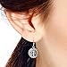 AeraVida Symbolic Mystic Celtic Frame Tree of Life .925 Sterling Silver Dangle Earrings | Simple Round Tree of Life Earring for Women