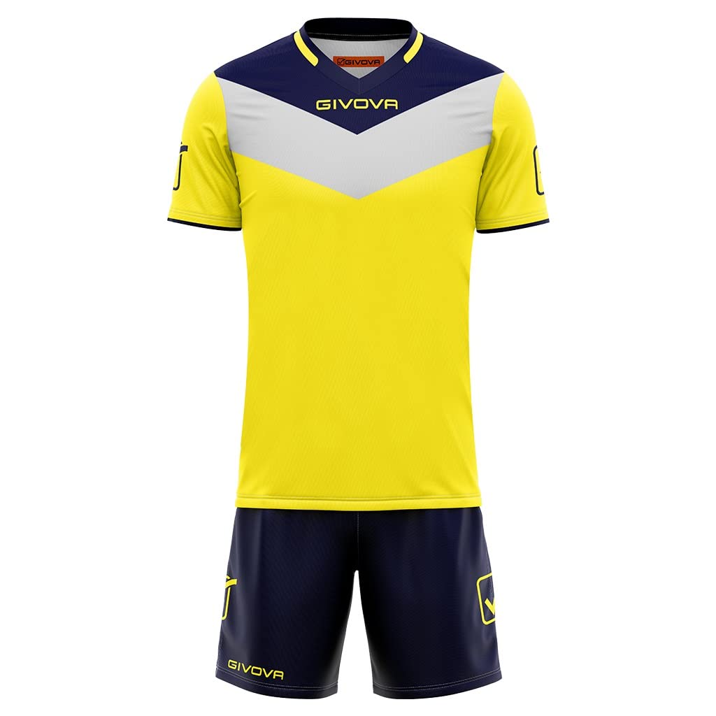 Givova, kit campo, yellow/blue, 2XS