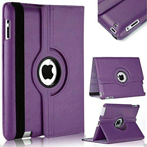 Apple iPad 10.2 inch case for iPad 8th Generation 2020 / iPad 7th Generation 2019, iPad 7 7th Gen iPad 8 8th gen case 360 Degree Rotating Smart Protective Stand Cover, With Stylus Pen (Purple)