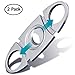 2 Pcs Cigar Cutters Guillotine, maxin Stainless Steel Double Guillotine Cutter Blades Perfect for Robustos and Churchill Cigars
