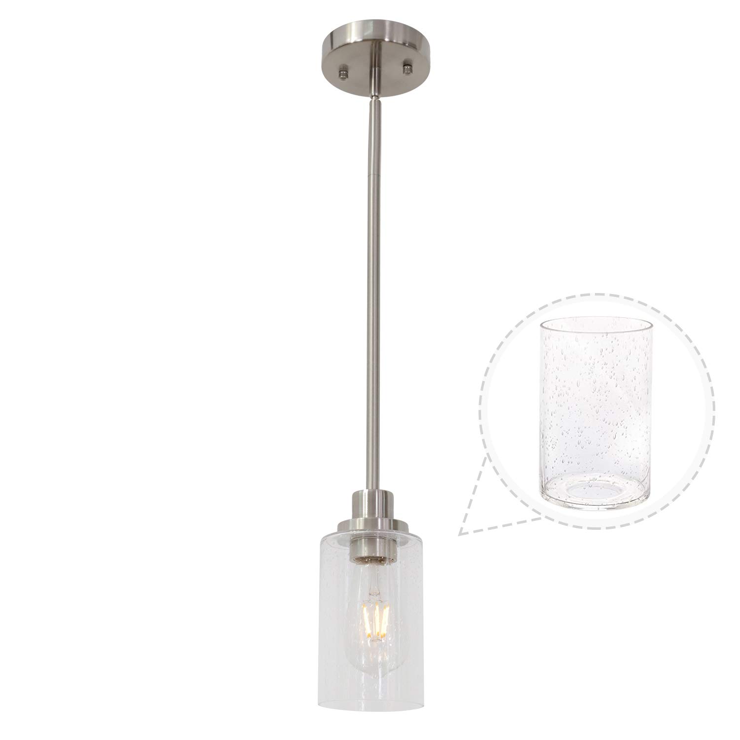 Best Dining Room Single Lighting Fixtures Hanging Brushed Nickel