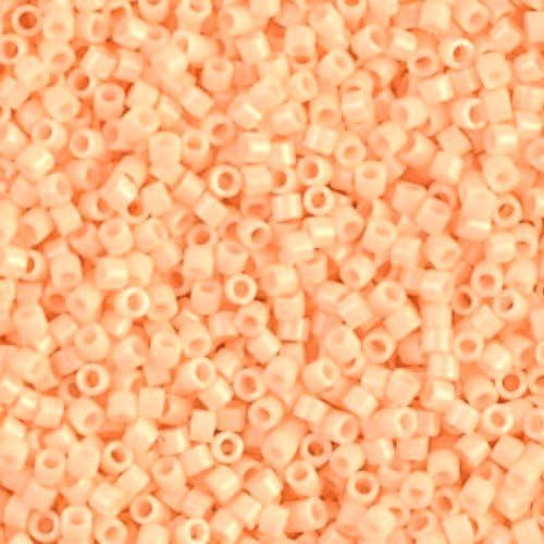 Delica 11/0 Tube By Miyuki Seed Bead 7.2 Gram Approx 1400 Beads Opaque Light Peach