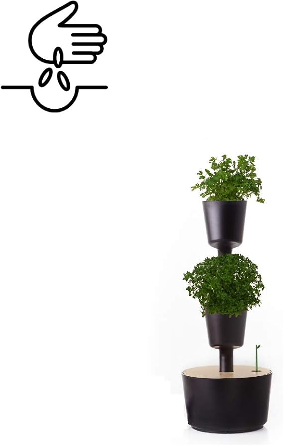 Citysens - Kit Huerto Urbano Vertical con Autorriego, Negro, 2 ...