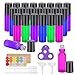 Easytle Essential Oil Roller Bottles, 24 Pack Mixed Color Glass Bottle 5ml, Roller Balls for Essential Oils, Roll on Bottles (95 Pieces Labels, 4 Funnels, 4 Dropper, 2 Opener)
