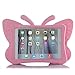 Feitenn 6453661 Kids Lightweight 3d Cartoon Butterfly Eva Shockproof Drop Proof Stand Case for Ipad Mini / Mini 2 / Mini 3/ Mini 4 Case (Pink)