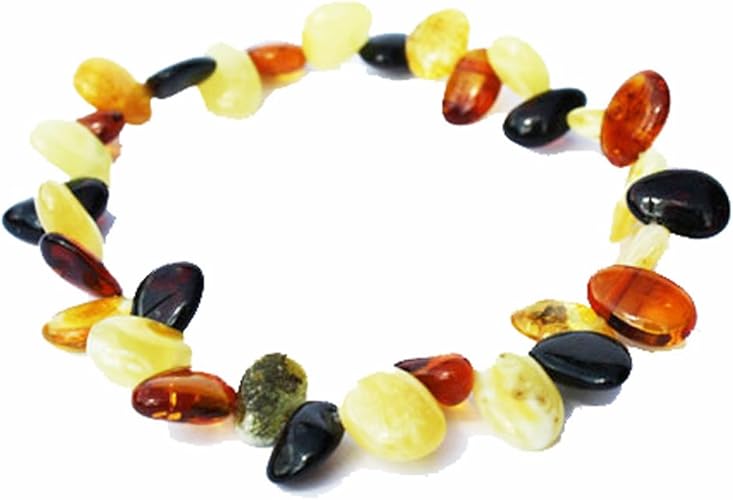Pulsera de ámbar multicolor de carnaval. Viene con caja de regalo encantadora.
