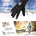 Opard Winter Gloves Phone Touch Screen Waterproof Warm Inner Thermal Fleece for Men Women Work Sports Outdoor Motorcycle Cycling (Black)