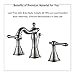 ENZO RODI Classical Style Solid Brass 8 inch Bathroom Faucets Widespread Brushed Nickel, Two-Handle Bath Lavatory Vanity Sink Faucet, for 3-Holes Wide Spread Set, with Metal Lift Pop-up Drain Assembly
