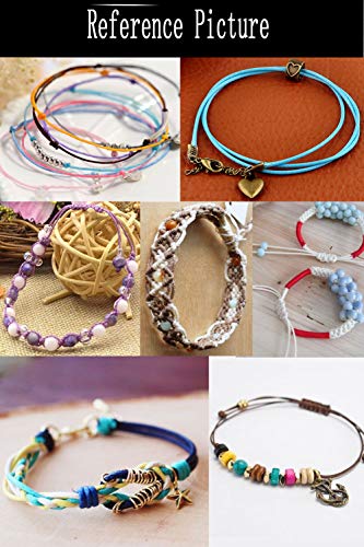 Yzsfirm 1.5mm 175 Yards Jewelry Making Beading and Crafting Macrame White Waxed Cord Thread for Braided Bracelet DIY Making