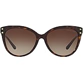 Michael Kors MK2045 Jan Sunglasses, Dark Tortoise/Brown Gradient, 55 mm