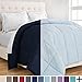 Bare Home Queen Comforter - Reversible Colors - Goose Down Alternative - Ultra-Soft - Premium 1800 Series - All Season Warmth - Bedding Comforter (Queen, Dark Blue/Light Blue)