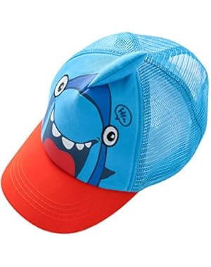 Kids Mesh Shark Baseball Cap Adjustable Snapback Sport Trucker Hat Sun Visors