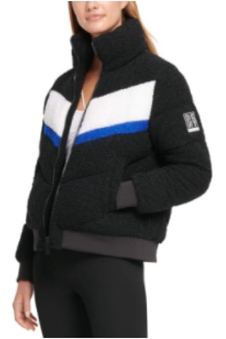 Dkny Sport Colorblocked Sherpa Puffer 